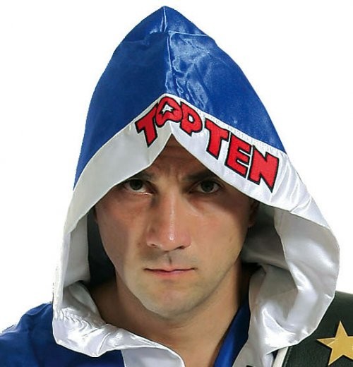Top Ten Adult Men's and Women's Satin Polyester Boxing Robe - Blue - Image 3