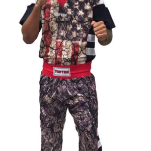 Fighter Top Ten Energy USA Uniform 1608-USA-B Model  - Blue/Red/White