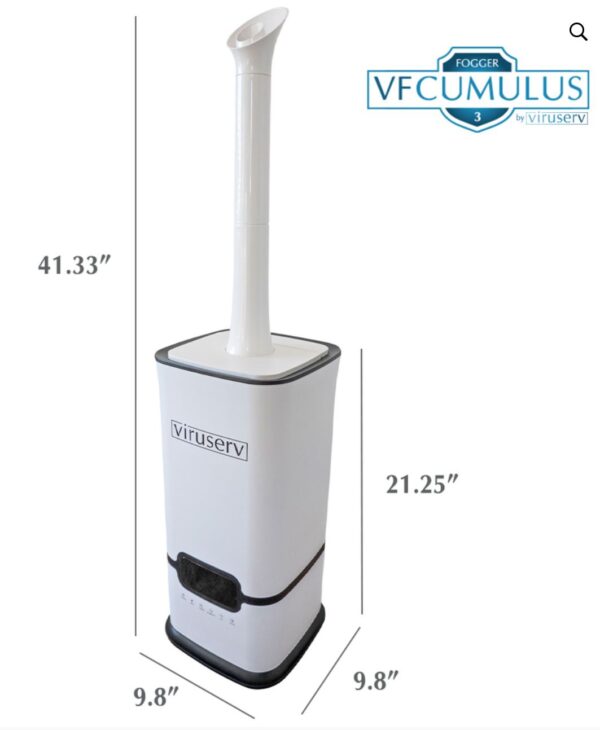 Viruserv VF Cumulus - Three Atomizer HOCL Fogger Humidifier with UV - Image 3